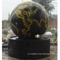 Beautiful Floating Water Fountain Ball With Map Statue